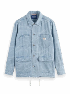 Scotch & Soda Denim Waves Jacquard Workwear Jacket -Scotch & Soda 175411 7084 FNT 12f9e341 8fb9 4605 bcf1 234770a682dd
