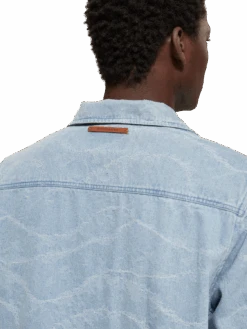 Scotch & Soda Denim Waves Jacquard Workwear Jacket -Scotch & Soda 175411 7084 MDL DTL2 c68ff924 72c9 497d a4ae 836102fd2a33