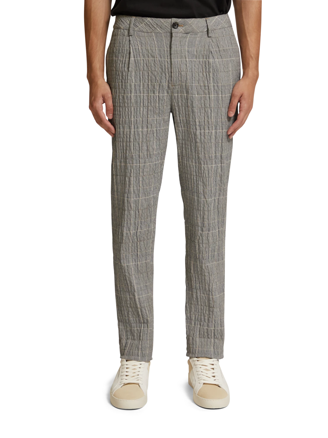 Scotch & Soda Blake Checked Cotton-Blend Seersucker Chino 3 Scotch & Soda Blake Checked Cotton-Blend Seersucker Chino