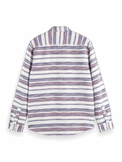 Scotch & Soda Basket Weave Gradient Stripe Shirt -Scotch & Soda 175496 6561 BCK 2fe496d2 9265 476e a6e9 6f0f4d2f966e