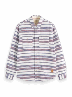 Scotch & Soda Basket Weave Gradient Stripe Shirt -Scotch & Soda 175496 6561 FNT caab4f51 59b8 4e22 8002 69b7b476d41d