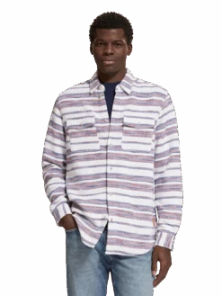 Scotch & Soda Basket Weave Gradient Stripe Shirt