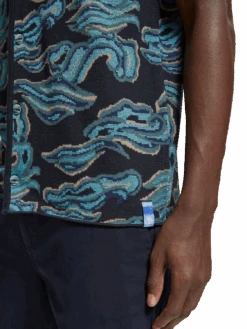 Scotch & Soda Jacquard Knit Short Sleeve Shirt -Scotch & Soda 175525 6865 MDL DTL1 6ba432c6 718d 4faf b7c3 b4988e42dc75