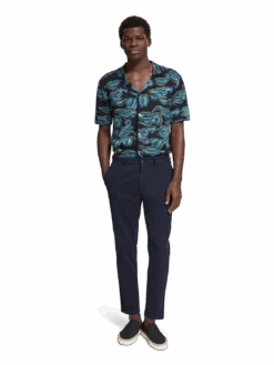 Scotch & Soda Jacquard Knit Short Sleeve Shirt -Scotch & Soda 175525 6865 MDL FNT e53e057d 15e1 40c0 8200 7f94c397163d