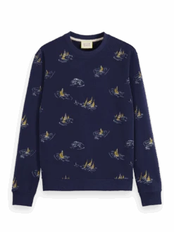 Scotch & Soda Sailboat Printed Sweatshirt 12 Scotch & Soda Sailboat Printed Sweatshirt -Scotch & Soda 175530 7113 FNT cc02ed7d 45ea 44c9 b537 08e934cf1b24