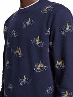 Scotch & Soda Sailboat Printed Sweatshirt 11 Scotch & Soda Sailboat Printed Sweatshirt -Scotch & Soda 175530 7113 MDL DTL1 938eb14a b6ed 4180 9851 09b714f6e20b