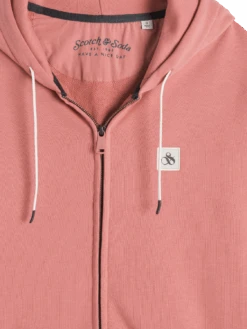Scotch & Soda Essential Logo Zip-Up Hoodie -Scotch & Soda 175549 6857 weathered pink 3