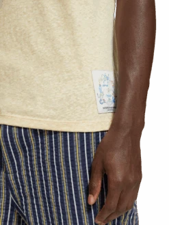 Scotch & Soda Melange Crew Neck T-Shirt -Scotch & Soda 175562 6996 MDL DTL1 83a0f8bc dc5f 4db0 ae58 eb032b264589