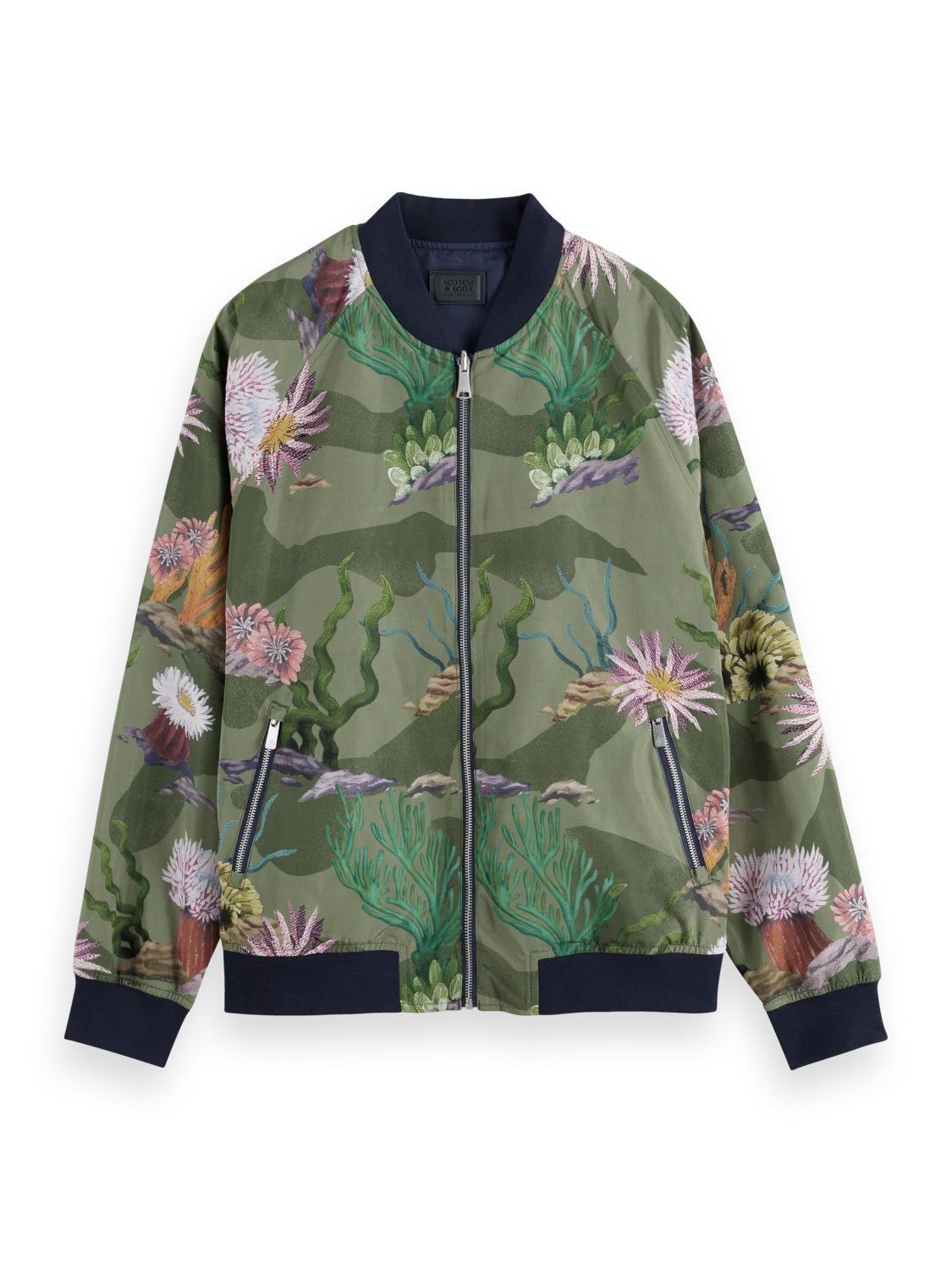 Scotch & Soda Sea Life Printed Reversible Bomber Jacket 7 Scotch & Soda Sea Life Printed Reversible Bomber Jacket - Image 5