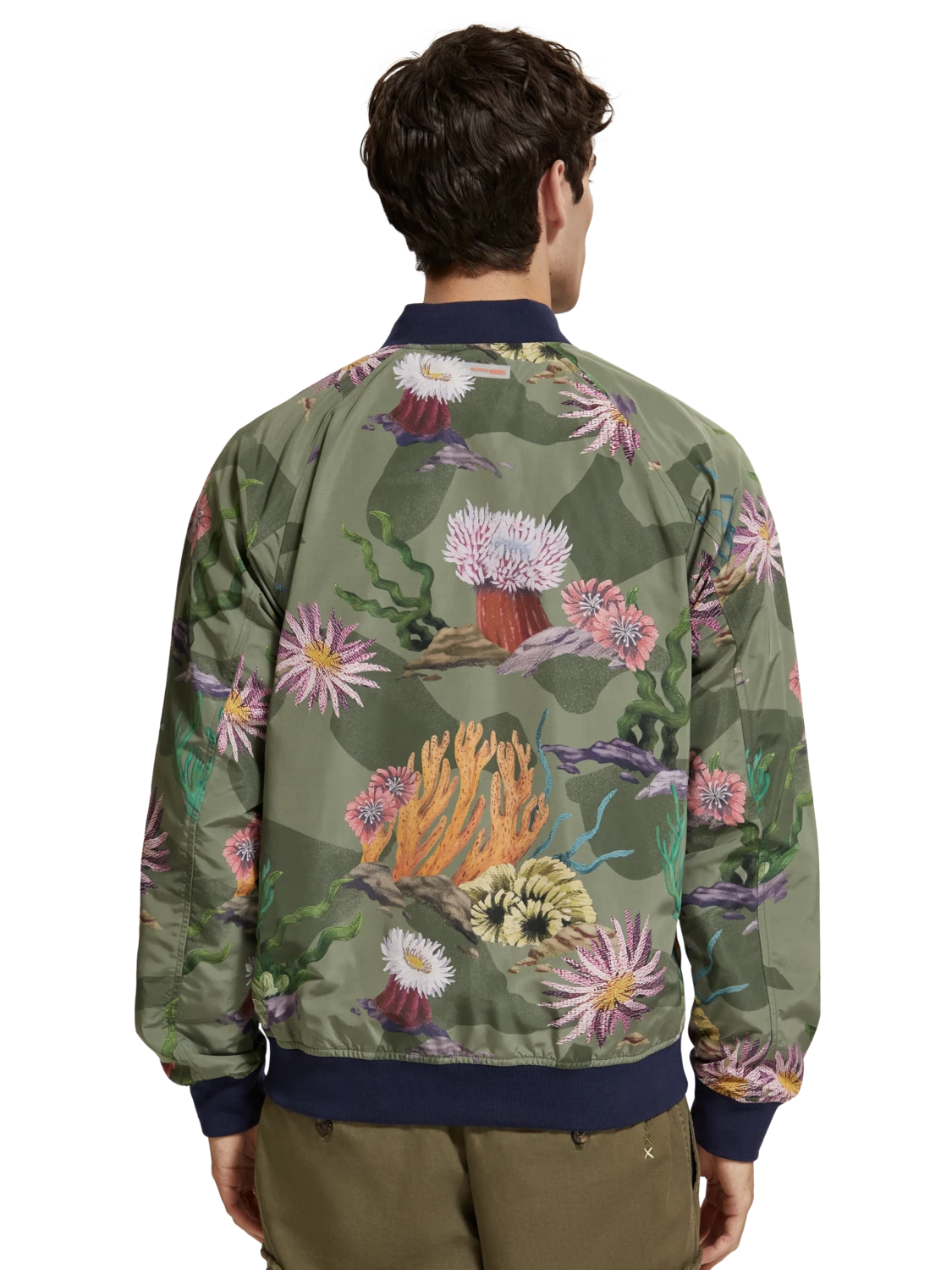 Scotch & Soda Sea Life Printed Reversible Bomber Jacket 4 Scotch & Soda Sea Life Printed Reversible Bomber Jacket - Image 2