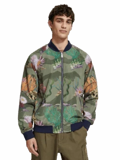 Scotch & Soda Sea Life Printed Reversible Bomber Jacket