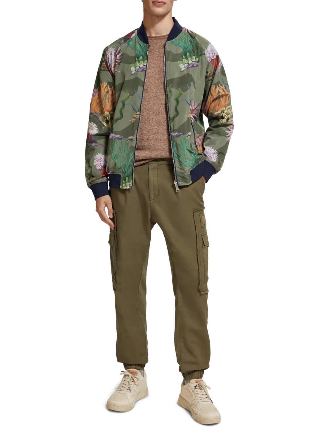 Scotch & Soda Sea Life Printed Reversible Bomber Jacket 14 Scotch & Soda Sea Life Printed Reversible Bomber Jacket - Image 12