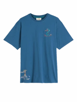 Scotch & Soda Placed Embroidery Artwork T-Shirt