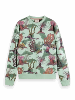 Scotch & Soda Coral Reef Printed Sweatshirt -Scotch & Soda 175668 7206 FNT 13155cca 0cda 4df5 8f29 f84bea5b1340