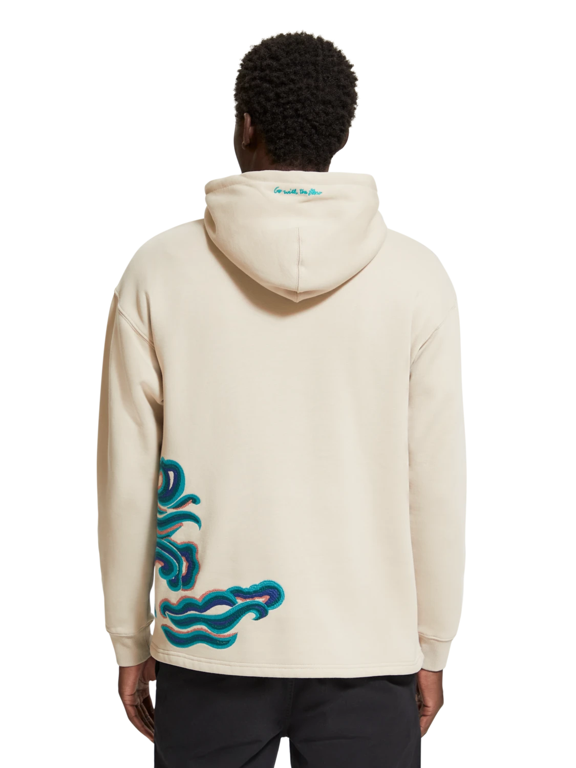 Scotch & Soda Embroidered Wave Hoodie 5 Scotch & Soda Embroidered Wave Hoodie - Image 3