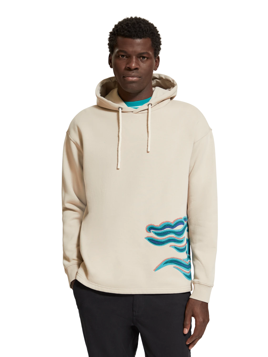 Scotch & Soda Embroidered Wave Hoodie 3 Scotch & Soda Embroidered Wave Hoodie