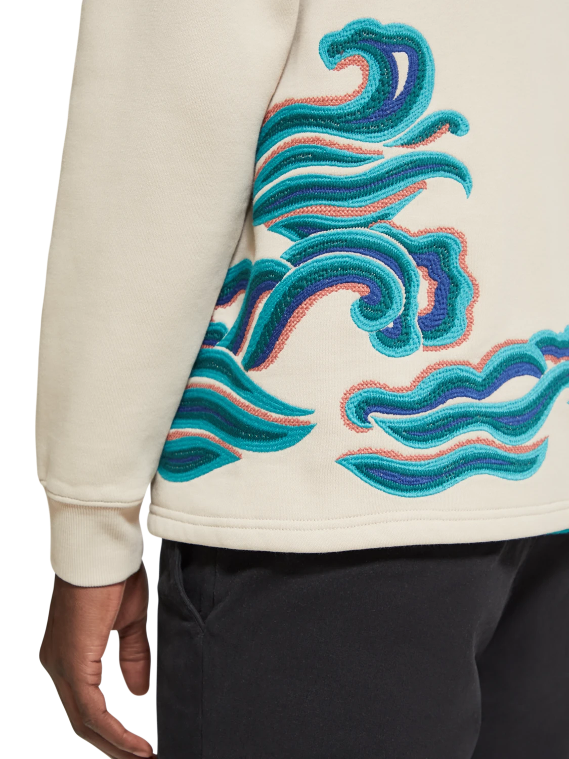 Scotch & Soda Embroidered Wave Hoodie 6 Scotch & Soda Embroidered Wave Hoodie - Image 4