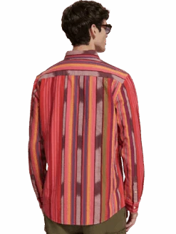 Scotch & Soda Space Dye Stripe Shirt -Scotch & Soda 175711 7213 MDL BCK 450ac729 7fb2 4319 b6e9 fb47a3f69f68