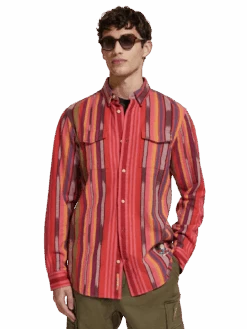 Scotch & Soda Space Dye Stripe Shirt