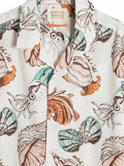 Scotch & Soda Linen Viscose Aop 8 Scotch & Soda Linen Viscose Aop -Scotch & Soda 175716 7204 seashells white aop 3