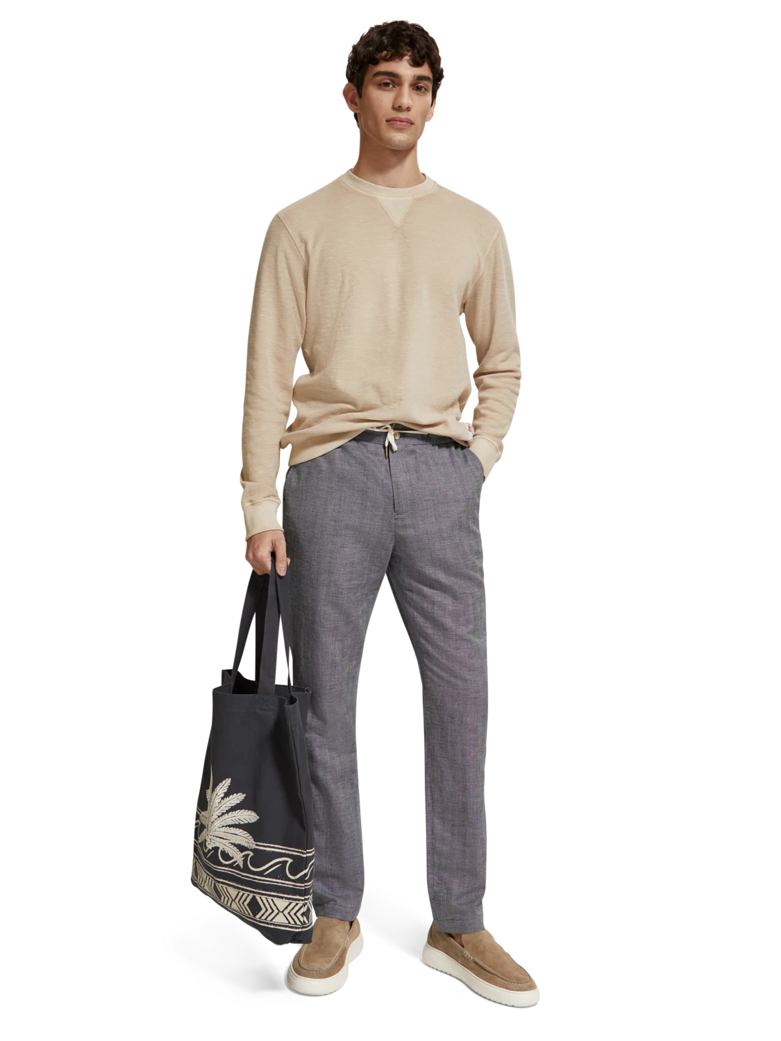 Scotch & Soda Warren Straight Fit Herringbone Jogger 3 Scotch & Soda Warren Straight Fit Herringbone Jogger