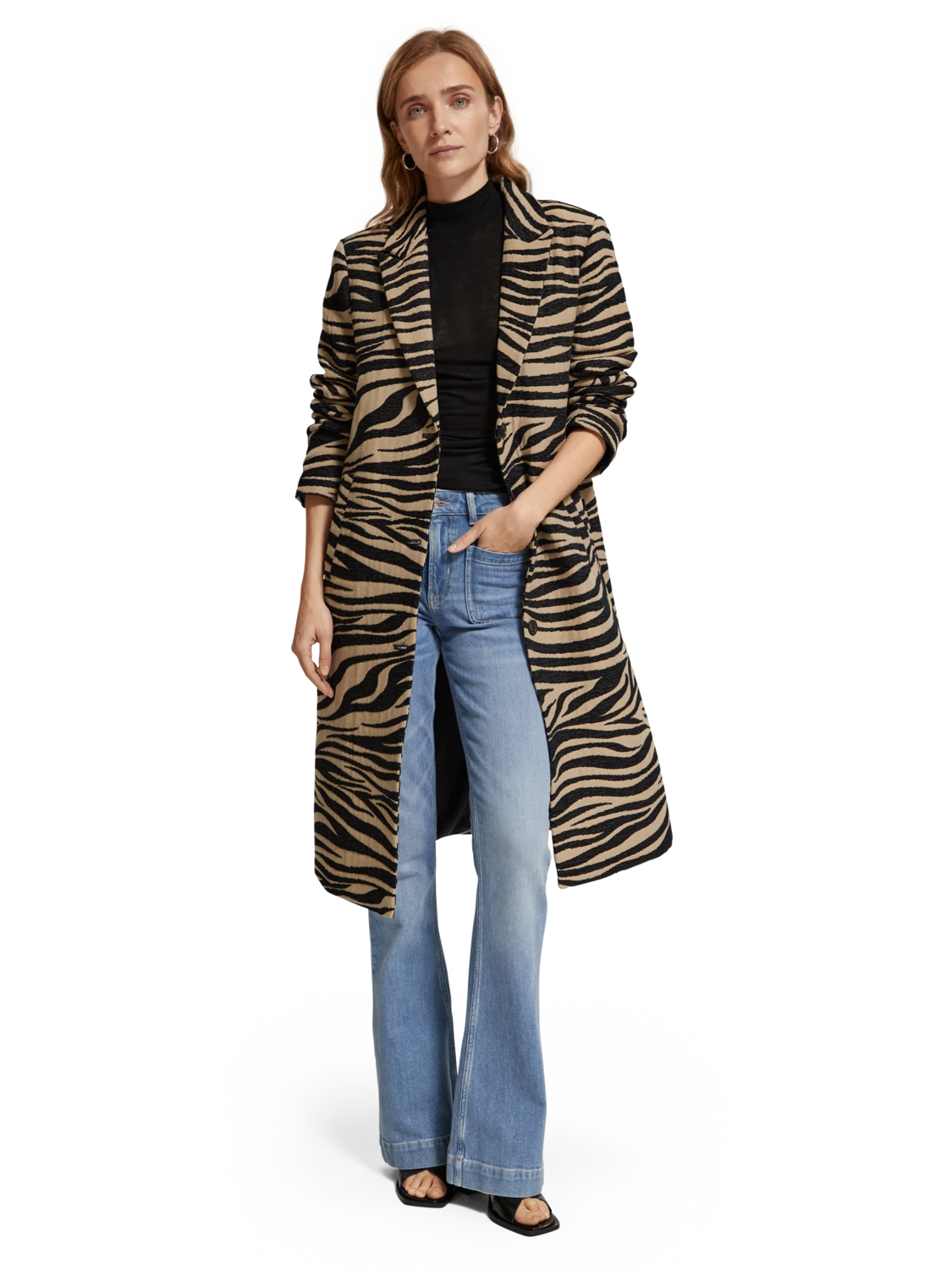 Scotch & Soda Tiger Jacquard Coat 3 Scotch & Soda Tiger Jacquard Coat