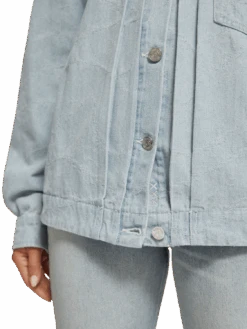 Scotch & Soda Denim Trucker Jacket | Indigo Waves Jacquard -Scotch & Soda 176252 7084 MDL DTL2 6b319062 d5b2 43d3 bdd3 51bf69869590