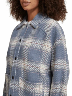 Scotch & Soda Lightweight Check Overshirt -Scotch & Soda 176256 6447 NHD DTL1 7d60b27d 5d5f 43c9 98f2 44e41c8aaf4d