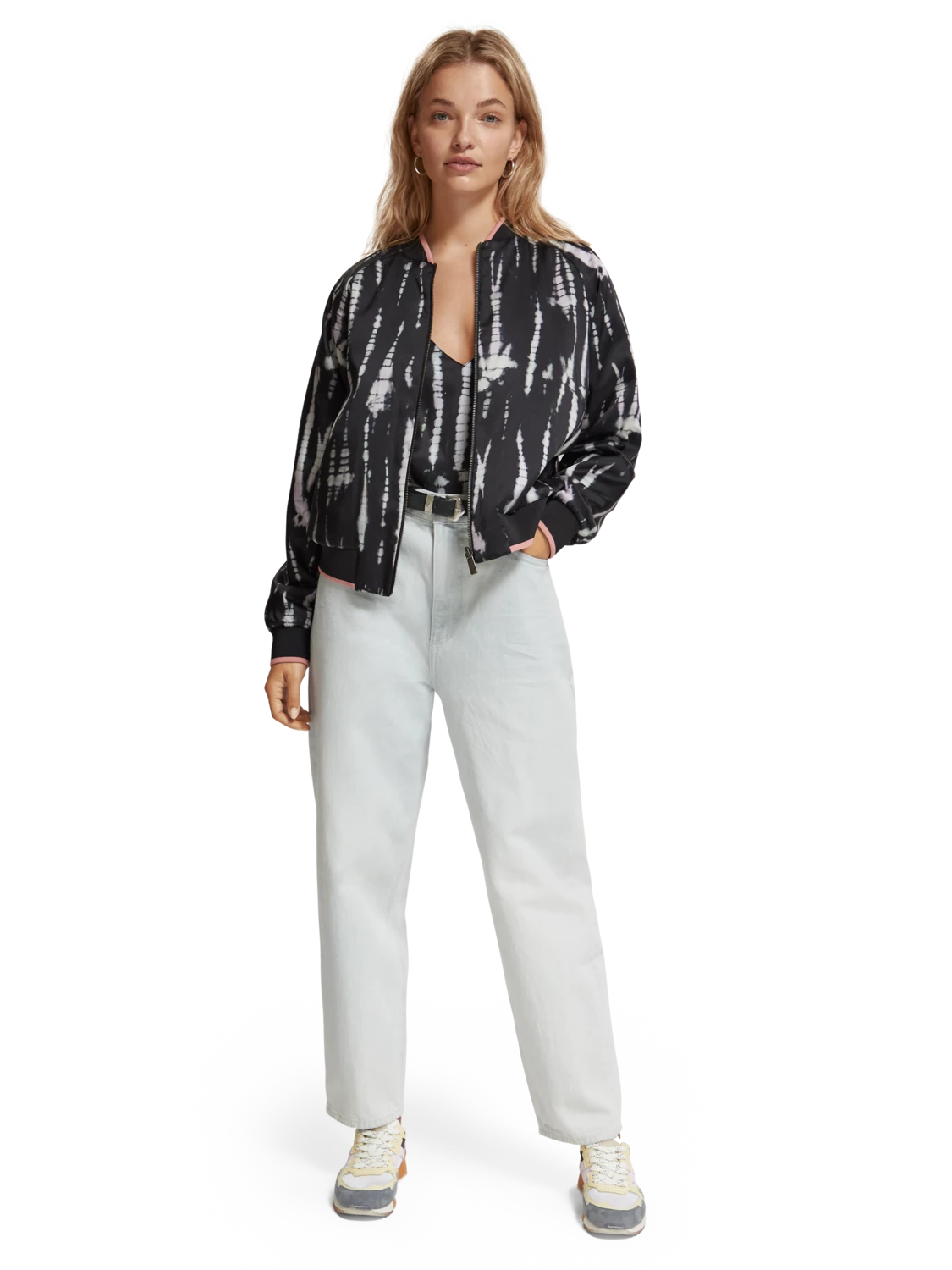 Scotch & Soda Tie Dye Printed Reversible Bomber Jacket 4 Scotch & Soda Tie Dye Printed Reversible Bomber Jacket - Image 2