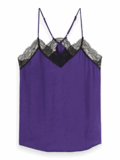 Scotch & Soda Camisole With Black Lace Detail