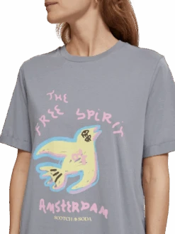 Scotch & Soda Free Spirit Printed T-Shirt -Scotch & Soda 176286 6858 MDL DTL1 3aa09cc2 8e7a 43f1 846d a3d3c9413bb9