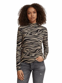 Scotch & Soda All Over Printed Long Sleeved T-Shirt