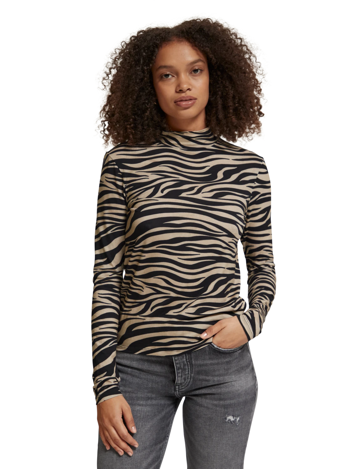 Scotch & Soda All Over Printed Long Sleeved T-Shirt 3 Scotch & Soda All Over Printed Long Sleeved T-Shirt