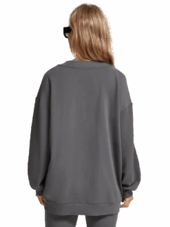 Scotch & Soda Oversized Jersey Bomber Jacket -Scotch & Soda 176297 0723 MDL BCK 3e5844fc 1734 4844 bbb8 188fb64d5c36