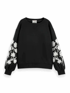 Scotch & Soda Embroidered Sleeve Sweatshirt -Scotch & Soda 176300 6647 FNT c89c1b69 1387 4e6e a700 3d7b39734158