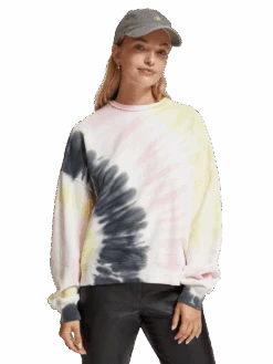 Scotch & Soda Boyfriend Fit Tie Dye Sweatshirt