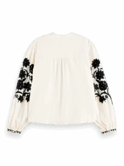 Scotch & Soda Floral Embroidered Sleeve Top 15 Scotch & Soda Floral Embroidered Sleeve Top -Scotch & Soda 176332 6643 BCK f9dffc1e 253c 404f 8073 83d28defb767