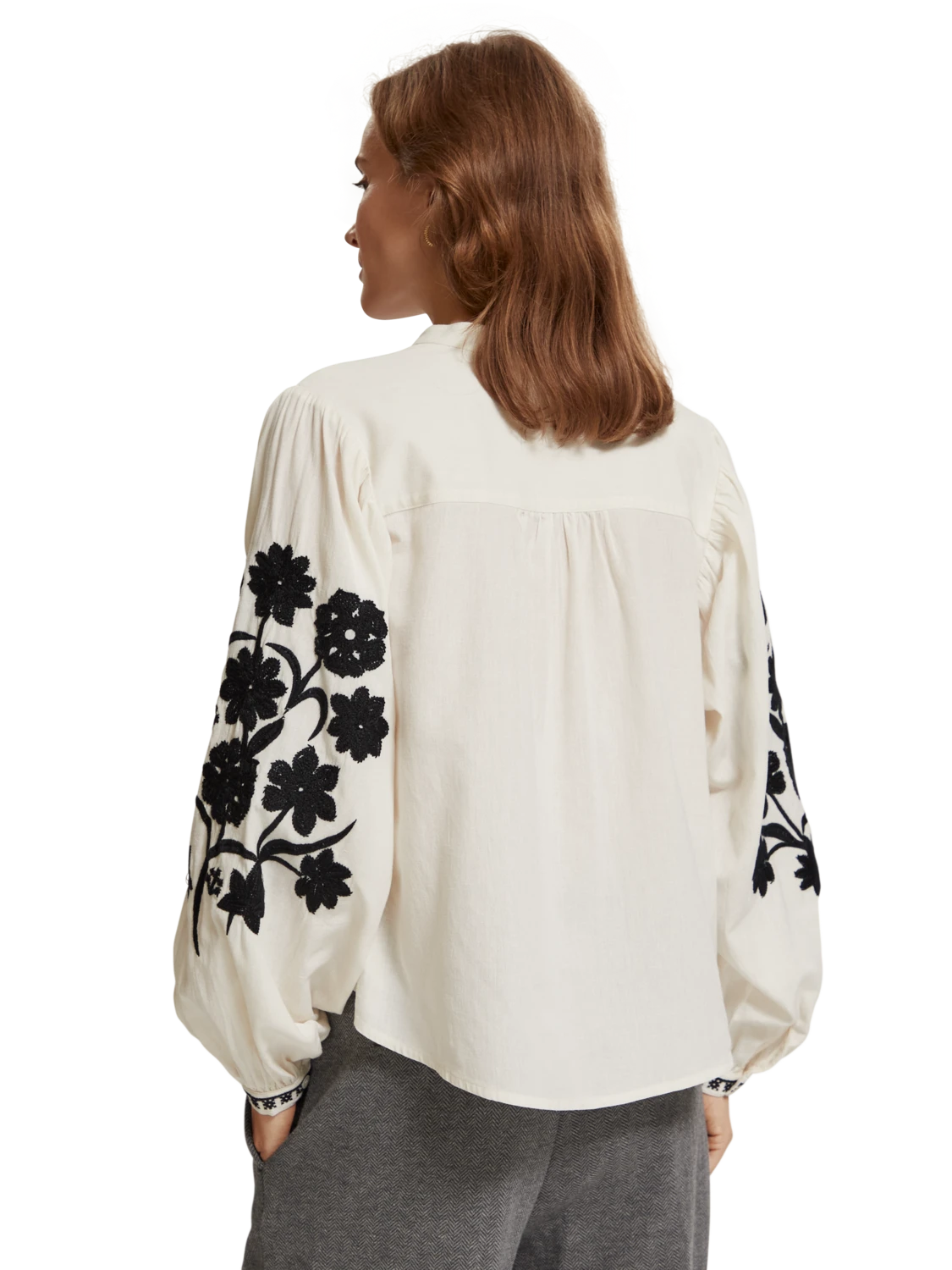 Scotch & Soda Floral Embroidered Sleeve Top 5 Scotch & Soda Floral Embroidered Sleeve Top - Image 3