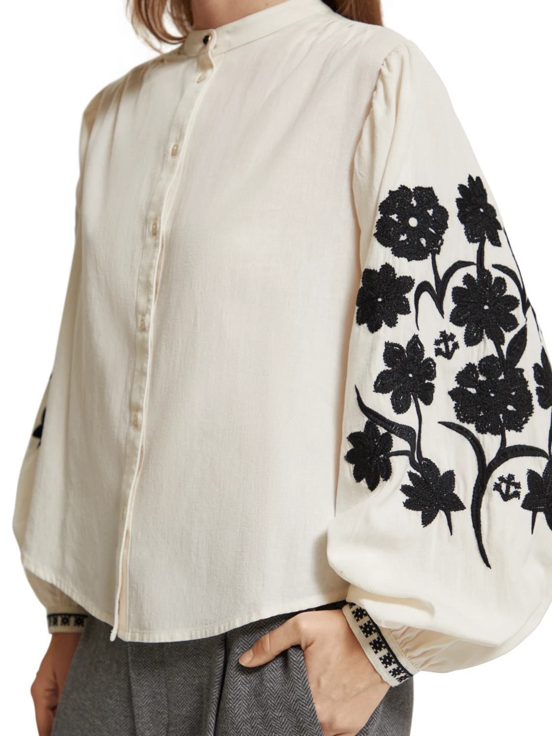 Scotch & Soda Floral Embroidered Sleeve Top 6 Scotch & Soda Floral Embroidered Sleeve Top - Image 4