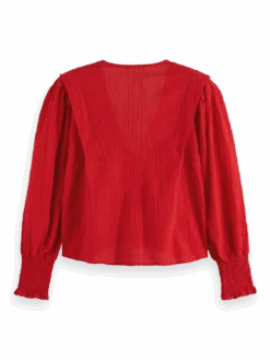 Scotch & Soda Shoulder Detail V-Neck Top -Scotch & Soda 176334 6866 BCK 80873c24 3081 43eb aa2f ced1e08cc4b0