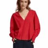 Scotch & Soda Shoulder Detail V-Neck Top -Scotch & Soda 176334 6866 MDL CRP 702c7e98 f6fb 4643 a2fb 69ea02f59c9a