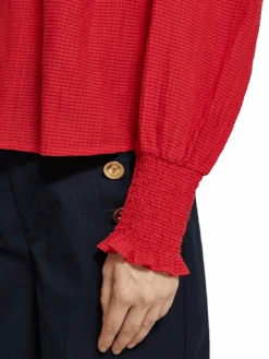 Scotch & Soda Shoulder Detail V-Neck Top -Scotch & Soda 176334 6866 MDL DTL1 963cde1b 3213 429e 9b82 0c08a48c0ffb