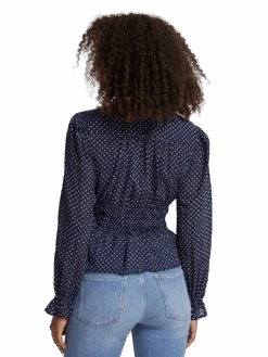 Scotch & Soda Polka Dot V-Neck Top -Scotch & Soda 176335 6989 MDL BCK 3be3640f 6026 492c 8faf 7847199f684c