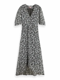 Scotch & Soda Draped Knot Detail Midi Dress -Scotch & Soda 176361 6914 FNT fd4061c8 e51c 4925 8c61 f6e3a1c91639