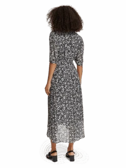 Scotch & Soda Draped Knot Detail Midi Dress -Scotch & Soda 176361 6914 MDL BCK 6f97e807 14c2 4d7c 88fd 985e49bad61b