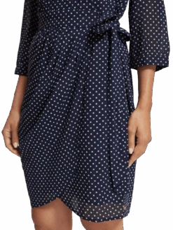 Scotch & Soda Polka Dot Mini Wrap Dress -Scotch & Soda 176364 6989 MDL DTL1 a3023736 6c89 4045 9f1c fda4e929887a