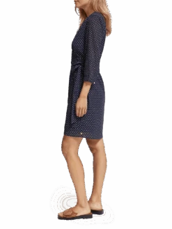 Scotch & Soda Polka Dot Mini Wrap Dress -Scotch & Soda 176364 6989 NHD SDE f22a8617 dc5d 492c 8a78 d4c6ef0213a3