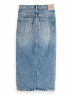 Scotch & Soda Patch Pocket Midi Skirt — Maritime -Scotch & Soda 176370 1848 BCK 4dbdca10 ab22 4b63 93e7 1785bef8efc0