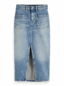 Scotch & Soda Patch Pocket Midi Skirt — Maritime -Scotch & Soda 176370 1848 FNT 8c953eb8 23e8 42b8 82cb 71fe71ed79c4