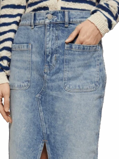 Scotch & Soda Patch Pocket Midi Skirt — Maritime -Scotch & Soda 176370 1848 MDL DTL1 55ac6b63 75a2 4c53 b074 e397df561754
